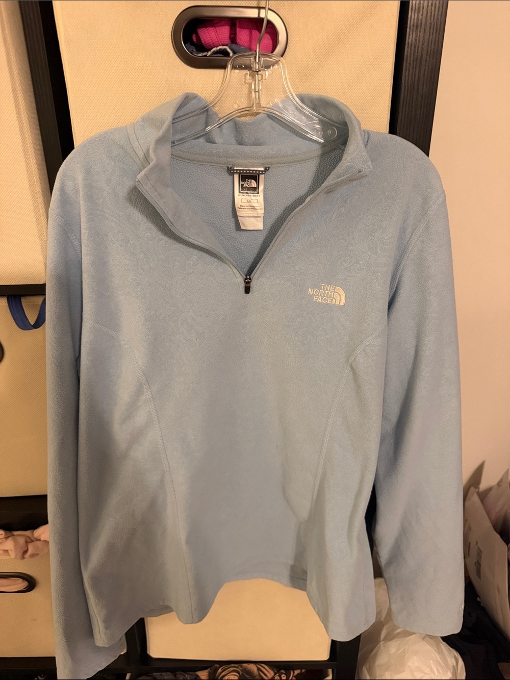 The North Face Light Blue Half-Zip Fleece Pullover